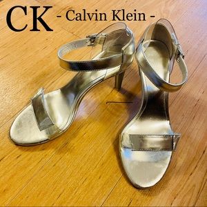 【Calvin Klein】Silver high heel sandals♡